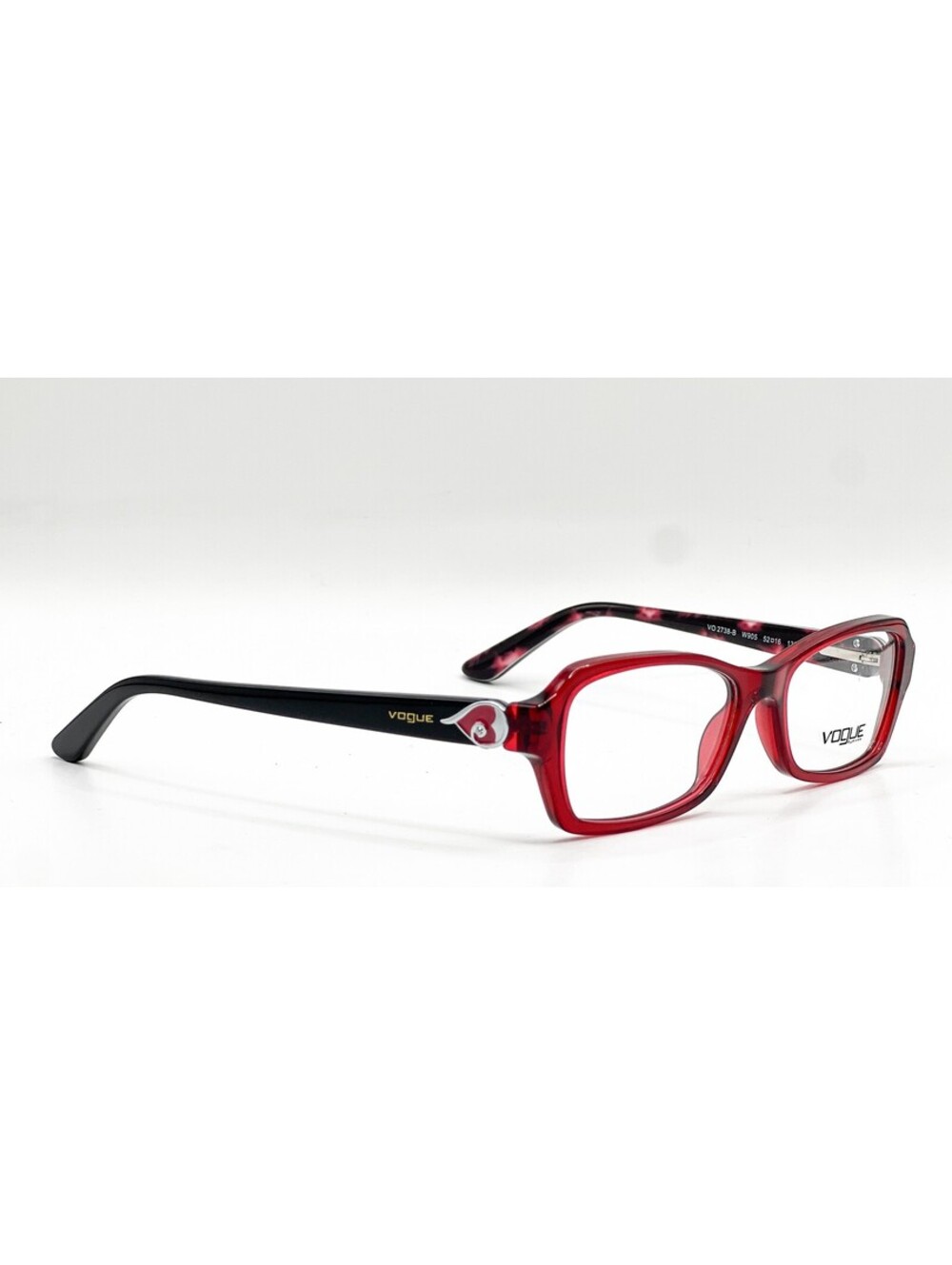 Vogue Vo 2738-B W905 Transparent Red Authentic Eyeglasses 52-16-135 - Picture 4 of 5